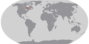 Foto feita na Estação Espacial Internacional mostra relevos glaciais na Baía de James - Imagem do artigo original