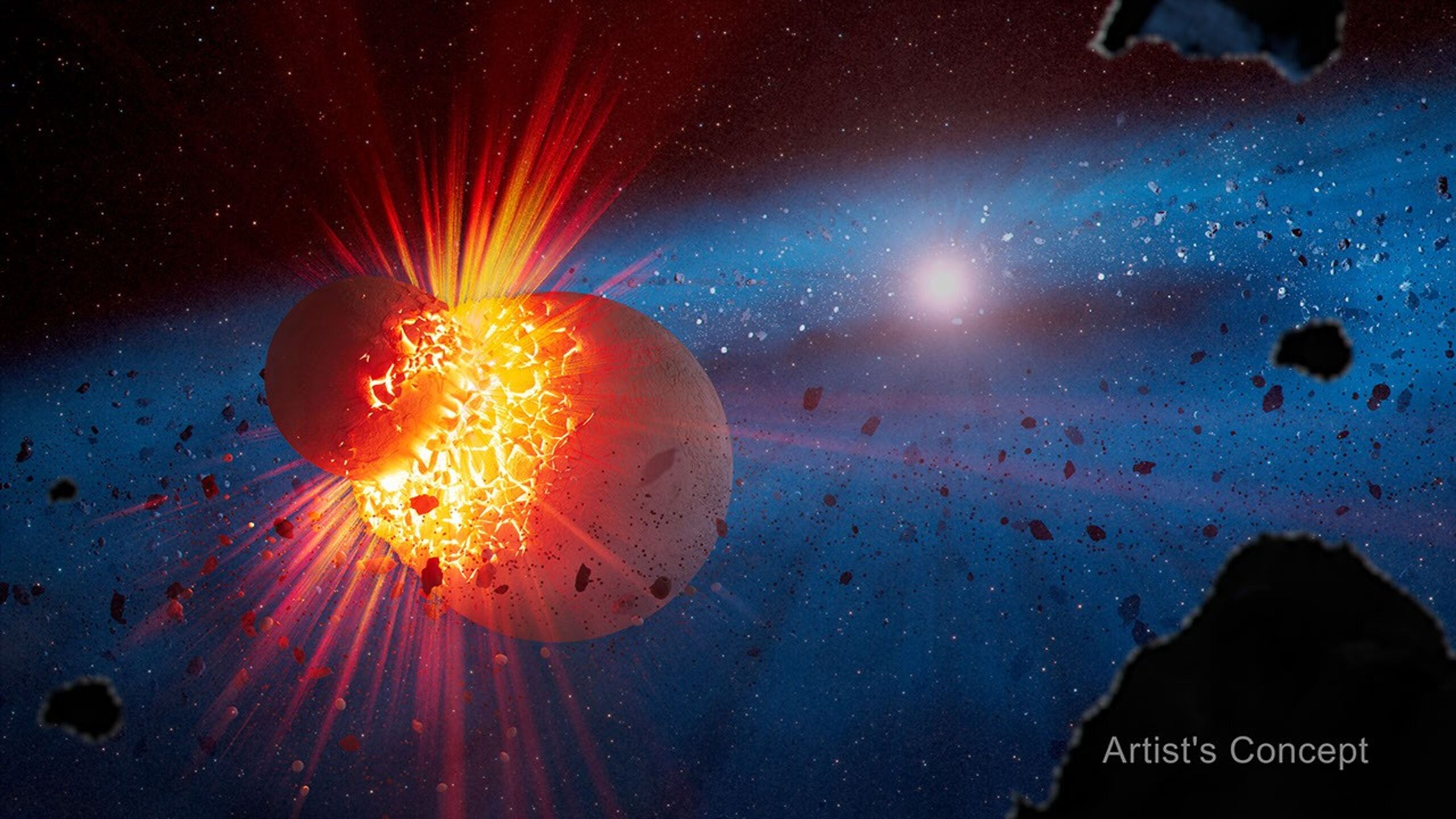 Telescópio Webb identifica discos de detritos extremos que revelam colisões gigantes em sistemas planetários jovens - Imagem do artigo original